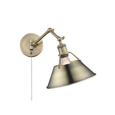 Golden Lighting 3306-A1W Orwell 1 Light Articulating Wall Sconce - Crescent Harbor