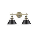 Golden Lighting 3306-BA2 2 Light Bath Vanity - Crescent Harbor