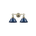 Golden Lighting 3306-BA2 2 Light Bath Vanity - Crescent Harbor