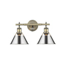 Golden Lighting 3306-BA2 2 Light Bath Vanity - Crescent Harbor