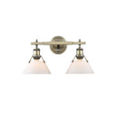 Golden Lighting 3306-BA2 2 Light Bath Vanity - Crescent Harbor