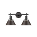 Golden Lighting 3306-BA2 2 Light Bath Vanity - Crescent Harbor