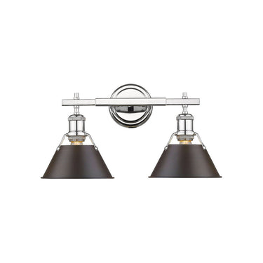 Golden Lighting 3306-BA2 2 Light Bath Vanity - Crescent Harbor