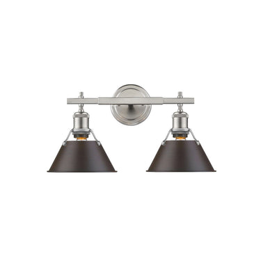 Golden Lighting 3306-BA2 2 Light Bath Vanity - Crescent Harbor