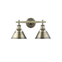 Golden Lighting 3306-BA2 2 Light Bath Vanity - Crescent Harbor