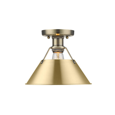Golden Lighting 3306-FM BCB Orwell Flushmount in Brushed Champagne Bronze - Crescent Harbor