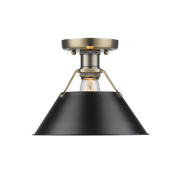 Golden Lighting 3306-FM BCB Orwell Flushmount in Brushed Champagne Bronze - Crescent Harbor