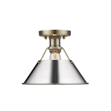 Golden Lighting 3306-FM BCB Orwell Flushmount in Brushed Champagne Bronze - Crescent Harbor