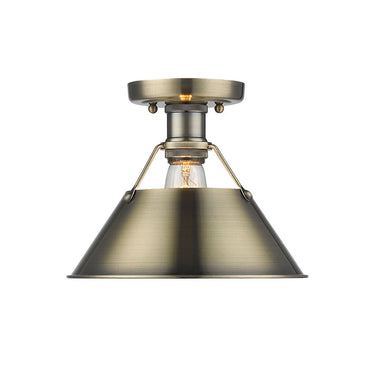 Golden Lighting 3306-FM BCB Orwell Flushmount in Brushed Champagne Bronze - Crescent Harbor
