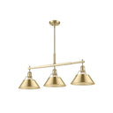 Golden Lighting 3306-LP BLK-CLR Orwell BLK Linear Pendant in Matte Black with Clear Glass Shade - Crescent Harbor
