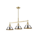 Golden Lighting 3306-LP BLK-CLR Orwell BLK Linear Pendant in Matte Black with Clear Glass Shade - Crescent Harbor