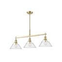 Golden Lighting 3306-LP BLK-CLR Orwell BLK Linear Pendant in Matte Black with Clear Glass Shade - Crescent Harbor