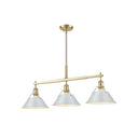 Golden Lighting 3306-LP BLK-CLR Orwell BLK Linear Pendant in Matte Black with Clear Glass Shade - Crescent Harbor