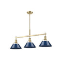 Golden Lighting 3306-LP BLK-CLR Orwell BLK Linear Pendant in Matte Black with Clear Glass Shade - Crescent Harbor