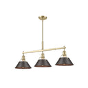 Golden Lighting 3306-LP BLK-CLR Orwell BLK Linear Pendant in Matte Black with Clear Glass Shade - Crescent Harbor