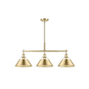Golden Lighting 3306-LP BLK-CLR Orwell BLK Linear Pendant in Matte Black with Clear Glass Shade - Crescent Harbor