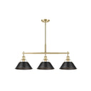 Golden Lighting 3306-LP BLK-CLR Orwell BLK Linear Pendant in Matte Black with Clear Glass Shade - Crescent Harbor