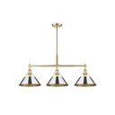 Golden Lighting 3306-LP BLK-CLR Orwell BLK Linear Pendant in Matte Black with Clear Glass Shade - Crescent Harbor