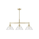 Golden Lighting 3306-LP BLK-CLR Orwell BLK Linear Pendant in Matte Black with Clear Glass Shade - Crescent Harbor