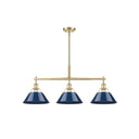 Golden Lighting 3306-LP BLK-CLR Orwell BLK Linear Pendant in Matte Black with Clear Glass Shade - Crescent Harbor
