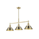 Golden Lighting 3306-LP BLK-CLR Orwell BLK Linear Pendant in Matte Black with Clear Glass Shade - Crescent Harbor