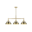 Golden Lighting 3306-LP BLK-CLR Orwell BLK Linear Pendant in Matte Black with Clear Glass Shade - Crescent Harbor