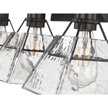 Golden Lighting 3308-BA3 BLK-WTG 3-Light Vanity Light - Crescent Harbor