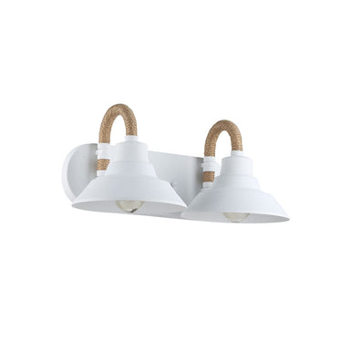 Golden Lighting 3318-BA2 NB Journey 2 Light Bath Vanity in Natural Black with Natural Black Shades - Crescent Harbor