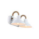Golden Lighting 3318-BA2 NB Journey 2 Light Bath Vanity in Natural Black with Natural Black Shades - Crescent Harbor