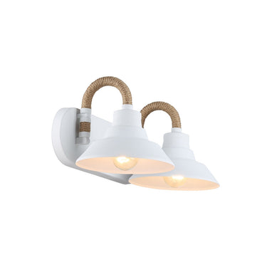 Golden Lighting 3318-BA2 NB Journey 2 Light Bath Vanity in Natural Black with Natural Black Shades - Crescent Harbor