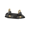 Golden Lighting 3318-BA2 NB Journey 2 Light Bath Vanity in Natural Black with Natural Black Shades - Crescent Harbor