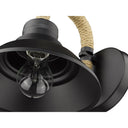 Golden Lighting 3318-BA2 NB Journey 2 Light Bath Vanity in Natural Black with Natural Black Shades - Crescent Harbor