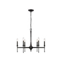 Golden Lighting 3509-6 BLK 6 Light Chandelier - Crescent Harbor