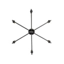 Golden Lighting 3509-6 BLK 6 Light Chandelier - Crescent Harbor