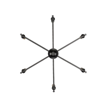 Golden Lighting 3509-6 BLK 6 Light Chandelier - Crescent Harbor