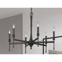 Golden Lighting 3509-6 BLK 6 Light Chandelier - Crescent Harbor