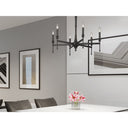Golden Lighting 3509-6 BLK 6 Light Chandelier - Crescent Harbor