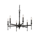 Golden Lighting 3509-6 BLK 6 Light Chandelier - Crescent Harbor