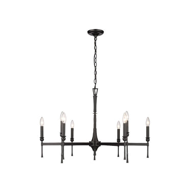 Golden Lighting 3509-9 BLK 9 Light Chandelier - Crescent Harbor
