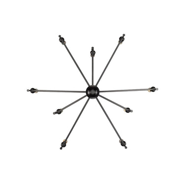 Golden Lighting 3509-9 BLK 9 Light Chandelier - Crescent Harbor