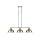 Golden Lighting 3602-3LP BLK Duncan 3 Light Linear Pendant - Crescent Harbor