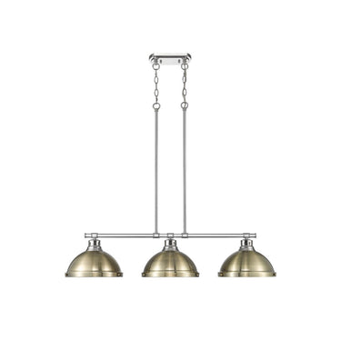 Golden Lighting 3602-3LP BLK Duncan 3 Light Linear Pendant - Crescent Harbor
