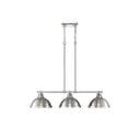 Golden Lighting 3602-3LP BLK Duncan 3 Light Linear Pendant - Crescent Harbor