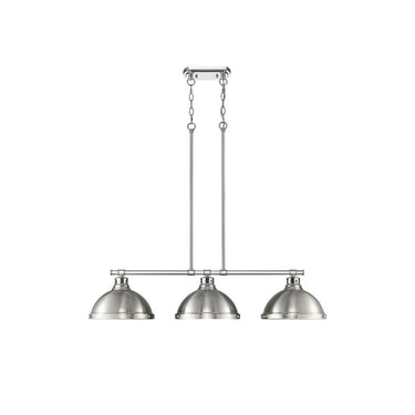 Golden Lighting 3602-3LP BLK Duncan 3 Light Linear Pendant - Crescent Harbor