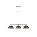 Golden Lighting 3602-3LP BLK Duncan 3 Light Linear Pendant - Crescent Harbor