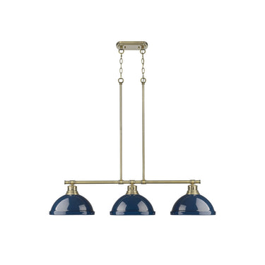 Golden Lighting 3602-3LP BLK Duncan 3 Light Linear Pendant - Crescent Harbor
