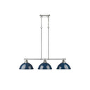 Golden Lighting 3602-3LP BLK Duncan 3 Light Linear Pendant - Crescent Harbor