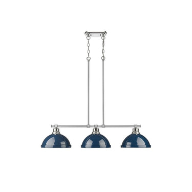 Golden Lighting 3602-3LP BLK Duncan 3 Light Linear Pendant - Crescent Harbor