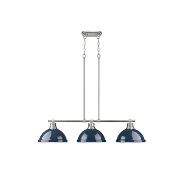 Golden Lighting 3602-3LP BLK Duncan 3 Light Linear Pendant - Crescent Harbor
