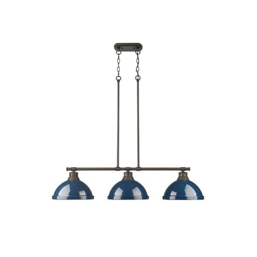 Golden Lighting 3602-3LP BLK Duncan 3 Light Linear Pendant - Crescent Harbor